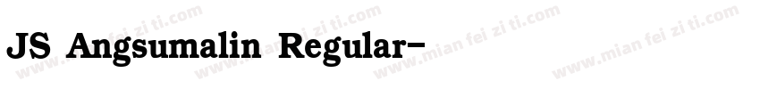 JS Angsumalin Regular字体转换